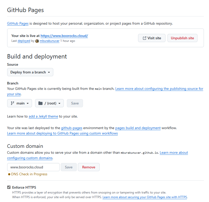 GitHub Pages Custom Domain Setup