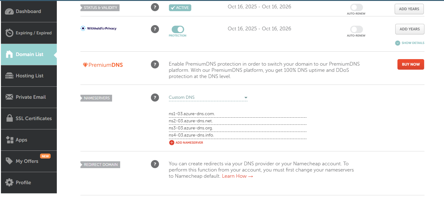 Azure DNS Zone Creation